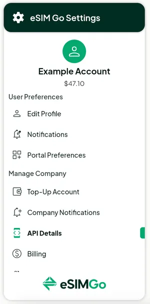 Settings Menu